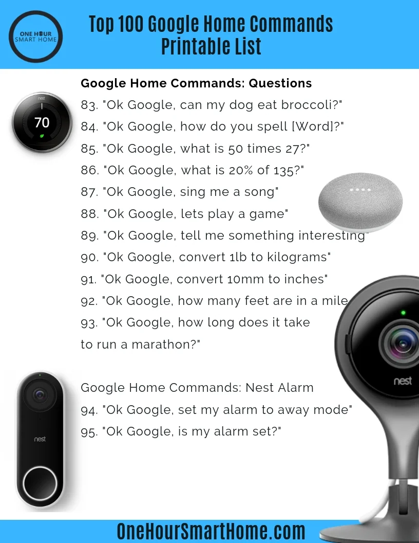 Google home hotsell mini commands uk